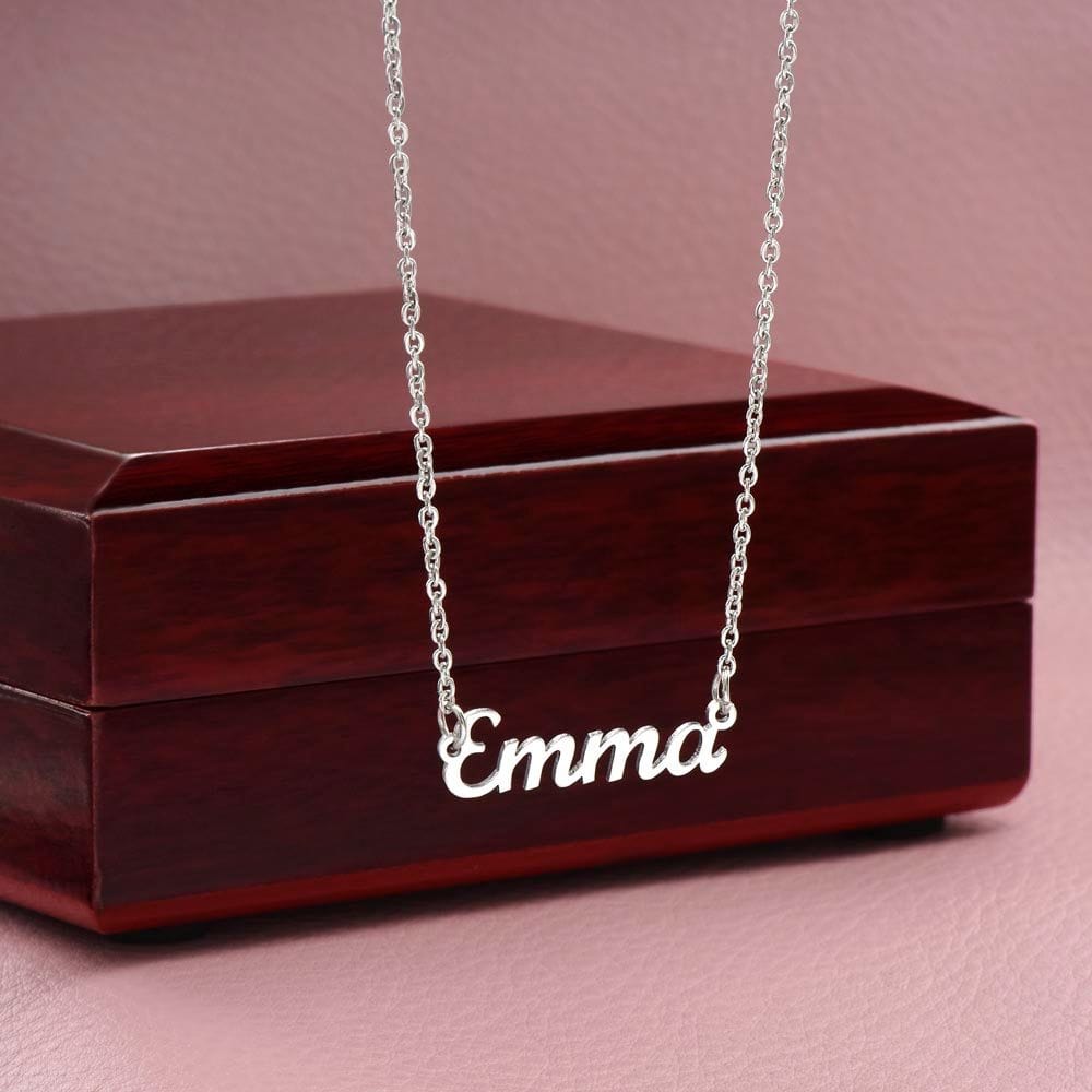 Personalized Name Necklace- Niece Braver, Stronger
