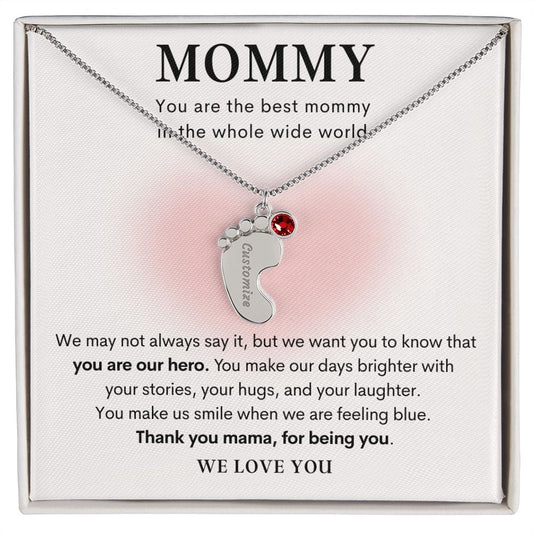 Mom Birthstone Necklace personalized with charms, Birthstone Mother's day gift, Birthstone Pendant Necklacee