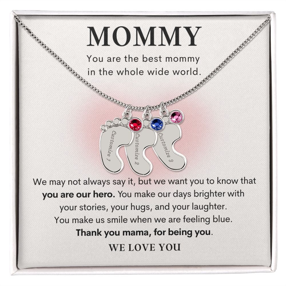 Mom Birthstone Necklace personalized with charms, Birthstone Mother's day gift, Birthstone Pendant Necklacee