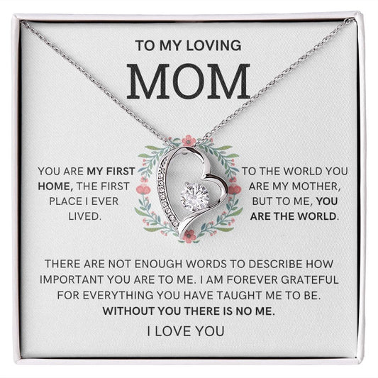 Loving Mom-Forever Love Necklace, Mom Son Gift, Mom Necklace from Daughter