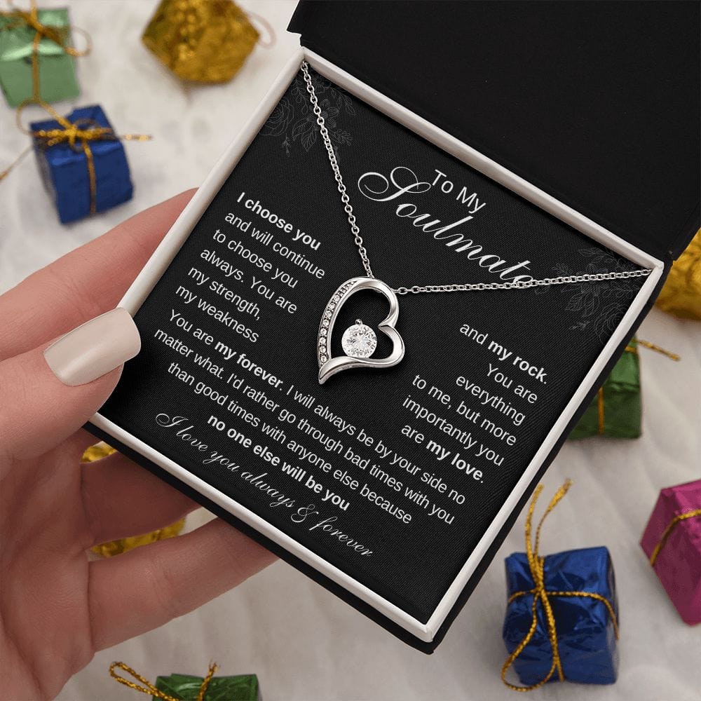 Soulmate You are my Rock Forever Love Pendant Necklace