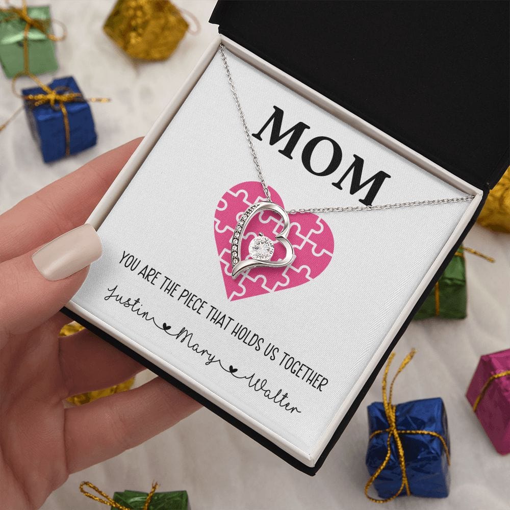 You Hold us Together - Personalized Mother's day Mom Gift Forever Love Necklace