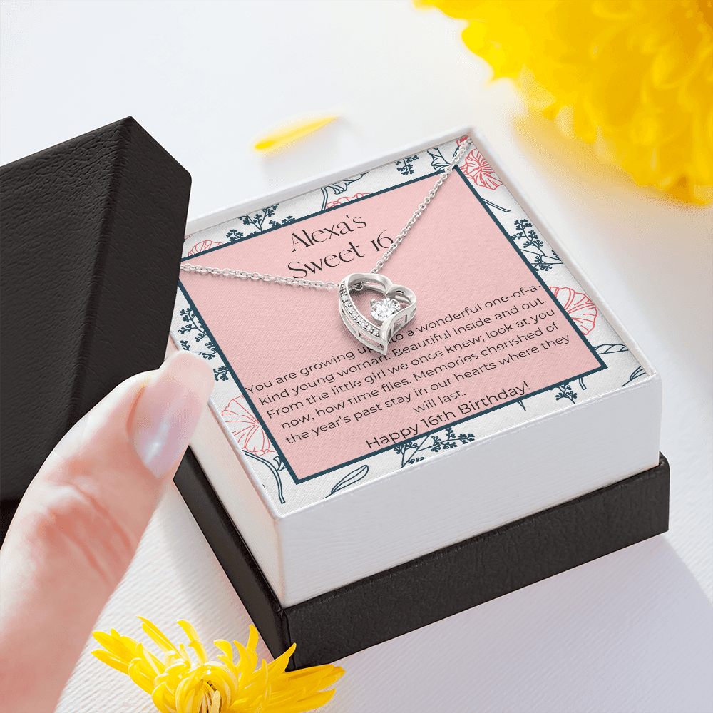 Personalized Sweet 16 Forever Love Necklace