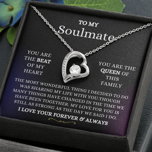 To my Soulmate heart necklace - Beat of my heart