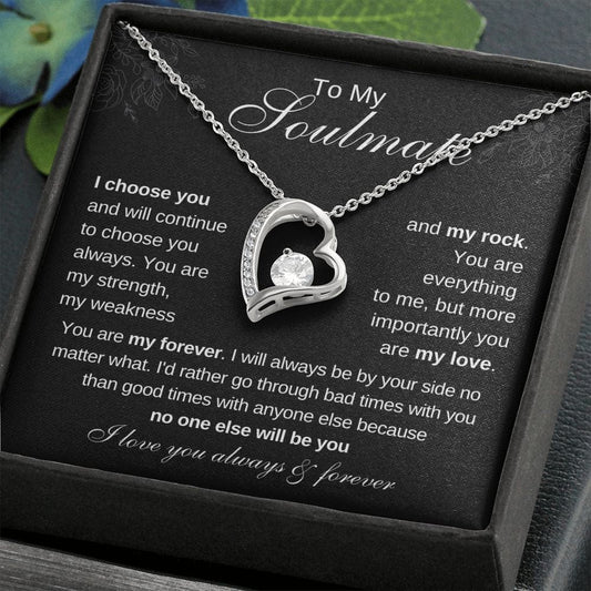Soulmate You are my Rock Forever Love Pendant Necklace