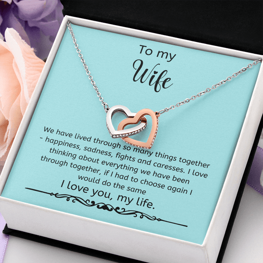 Interlocking Hearts Wife Necklace