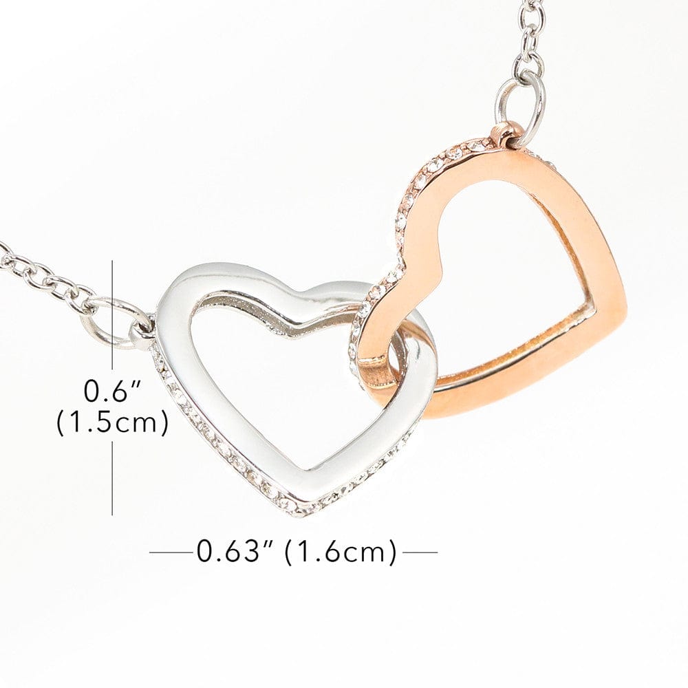 Interlocking Hearts Necklace-To my daughter