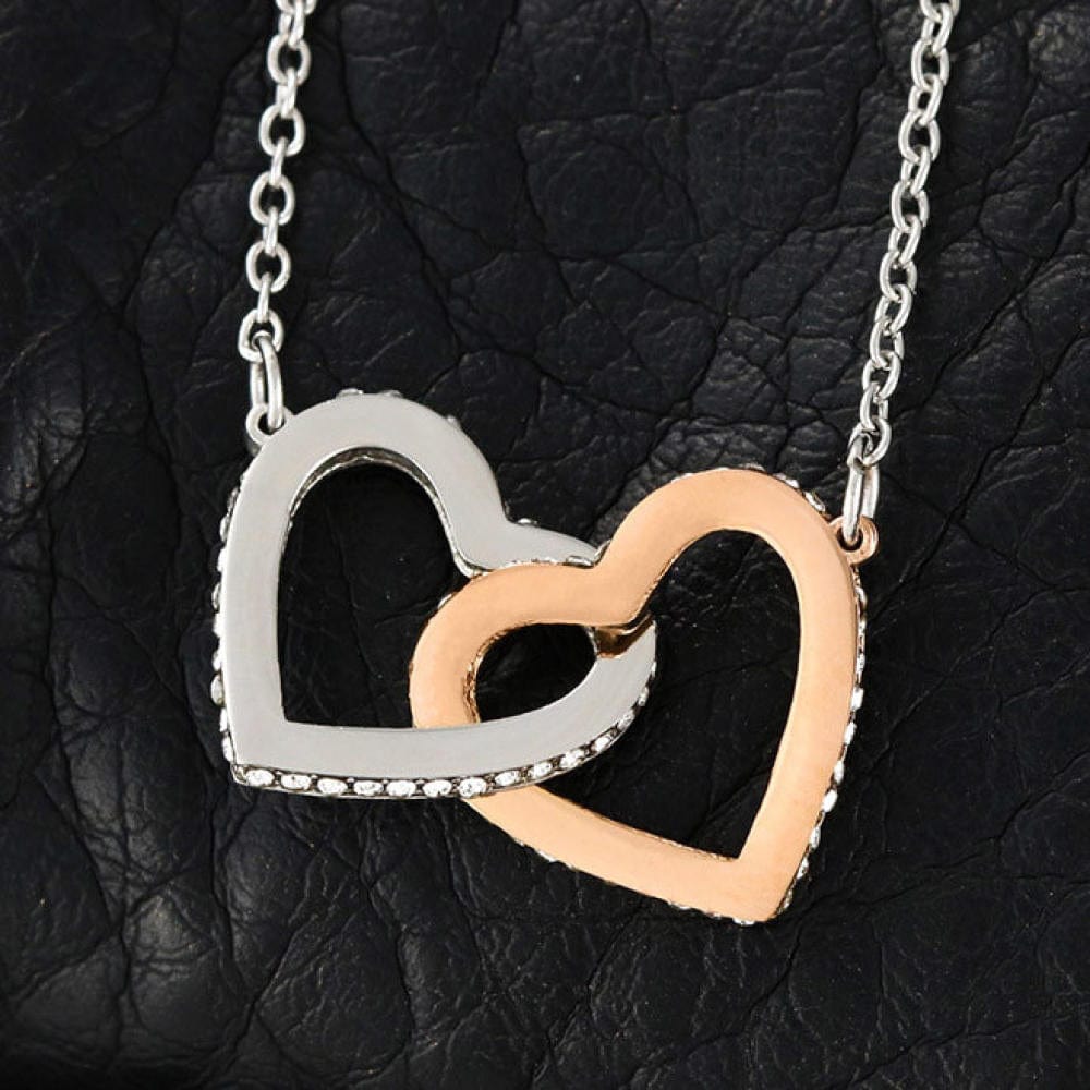 Interlocking Hearts Necklace- Mother Daughter gift