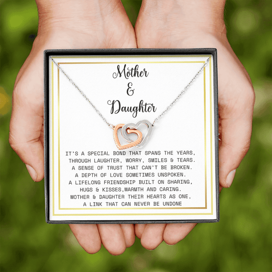 Interlocking Hearts Necklace- Mother Daughter gift