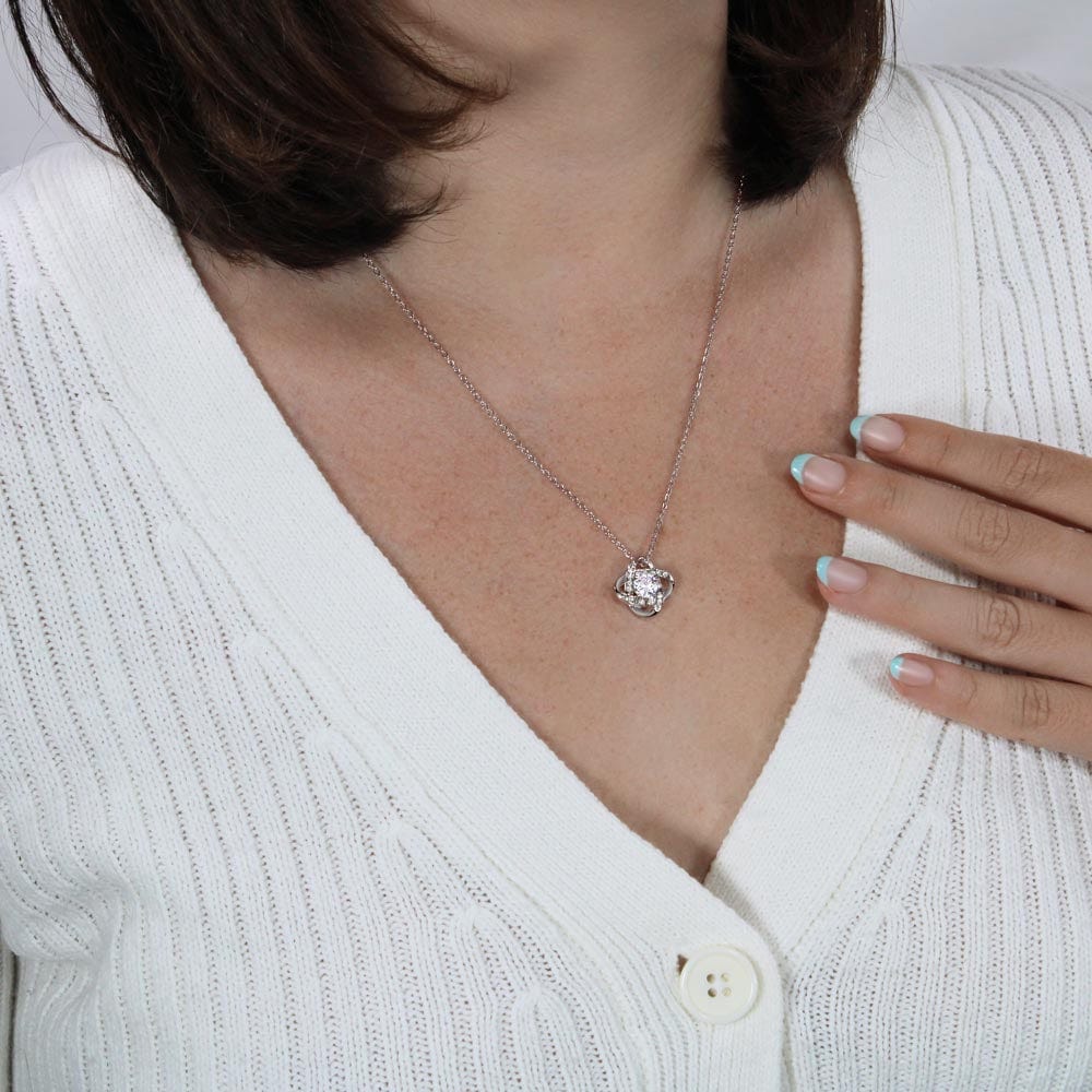 Funny Anniversary Love knot necklace for Wife