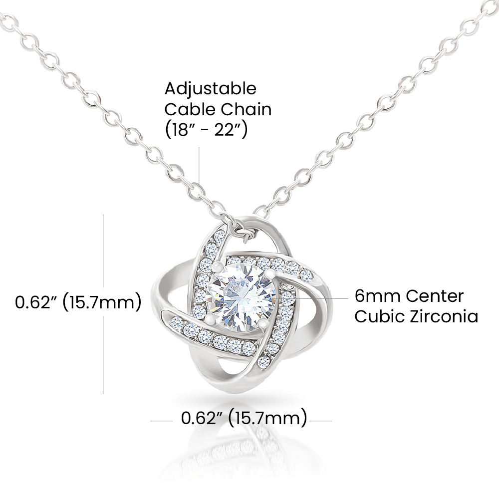 Funny Anniversary Love knot necklace for Wife