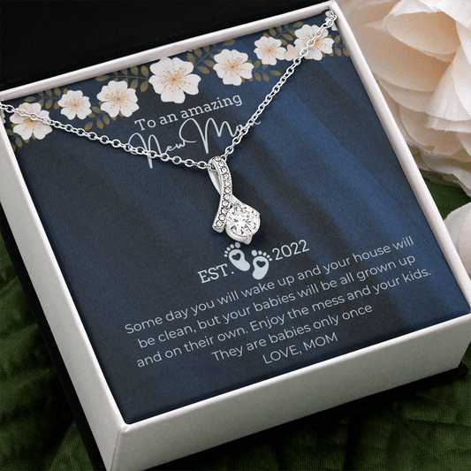 To an amazing new mom: Ribbon Pendant from mom