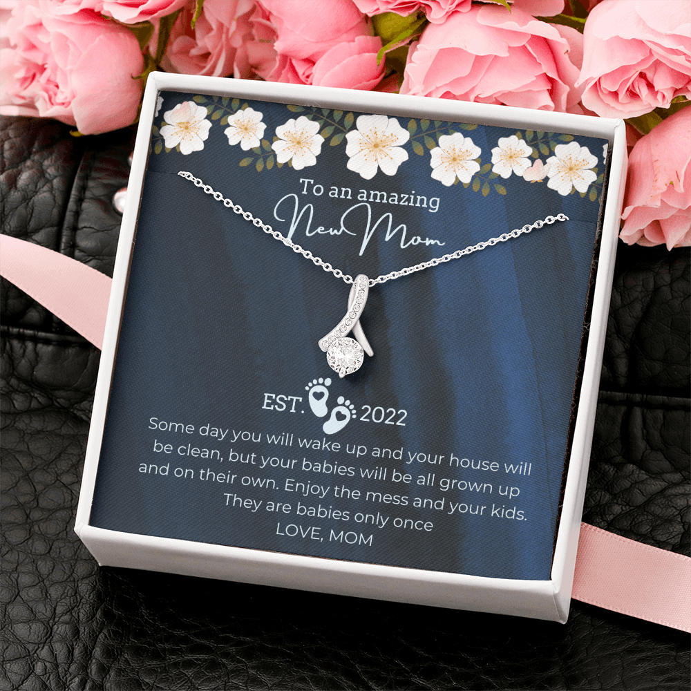 To an amazing new mom: Ribbon Pendant from mom