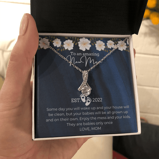 To an amazing new mom: Ribbon Pendant from mom