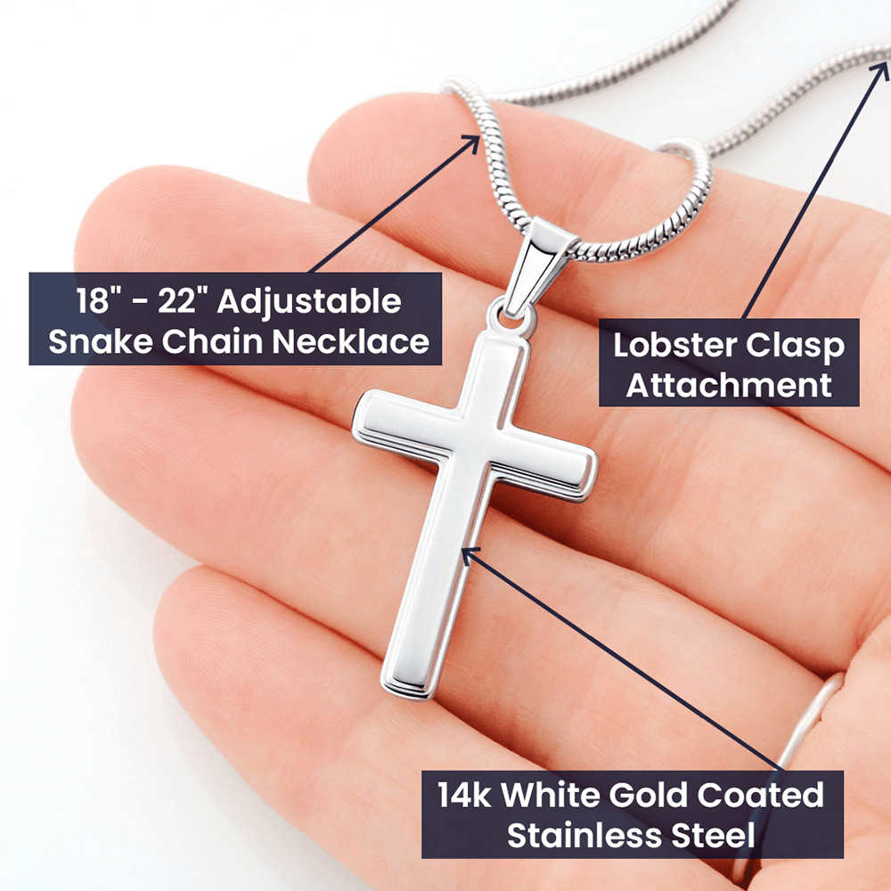 Personalized Cross Jewelry Necklace Faith , Hope , love