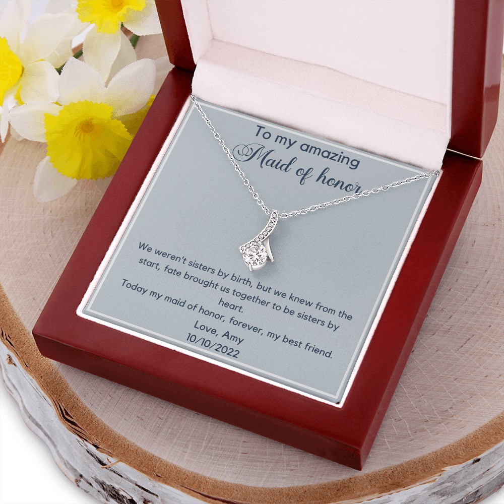 Personalized Maid of Honor Alluring Necklace