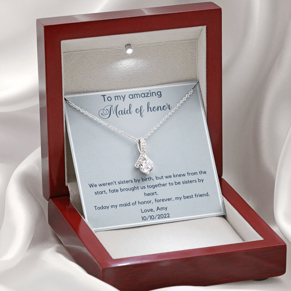 Personalized Maid of Honor Alluring Necklace