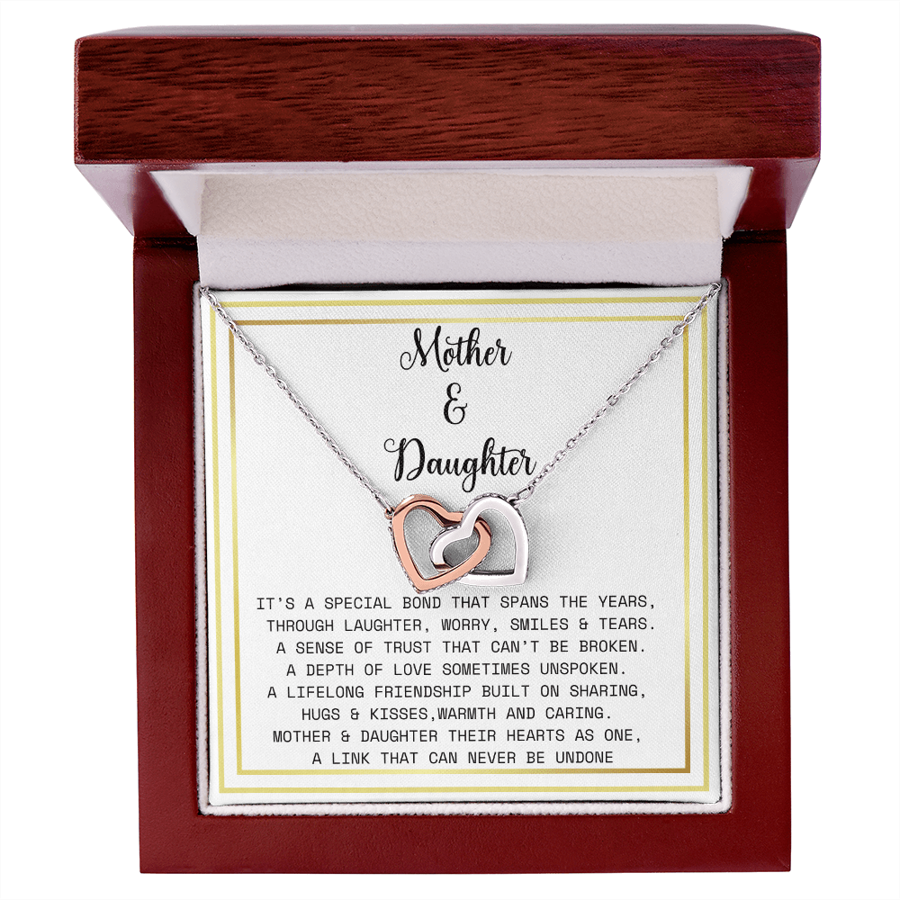 Interlocking Hearts Necklace- Mother Daughter gift