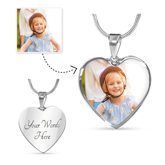 Custom Photo Heart necklace