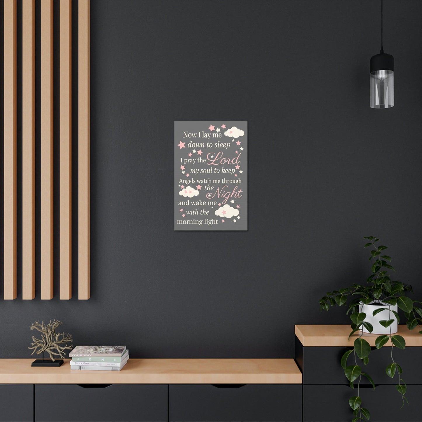 Baptism Gift Girl or Boy, Now I Lay Me Down To Sleep, Canvas Print, Christening Gift for Girl or Boy, Baby Room Decor, Child Prayer Sign, Childrens Prayer