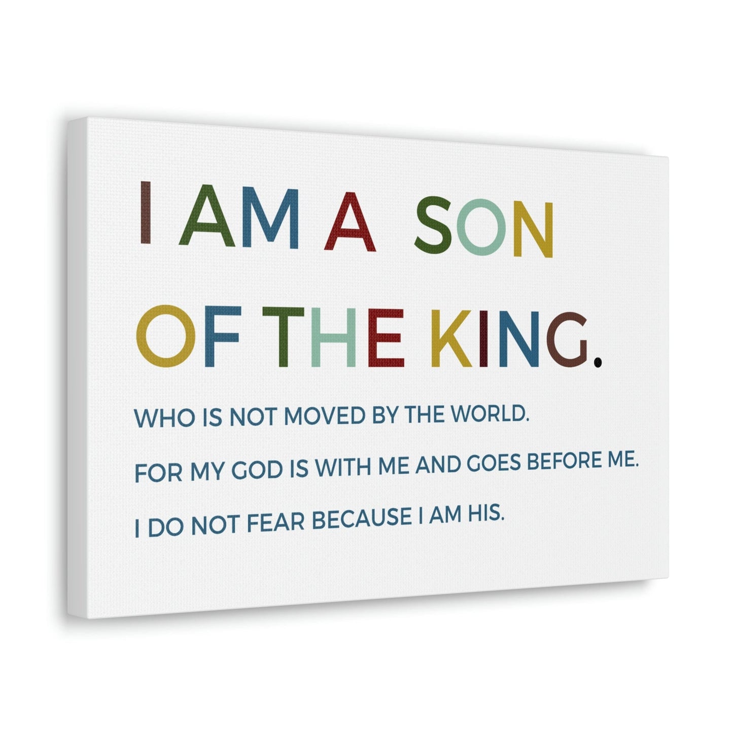 I am a Son of the king Wall Art Canvas , Nursery Wall Decor, Kids Room Decor
