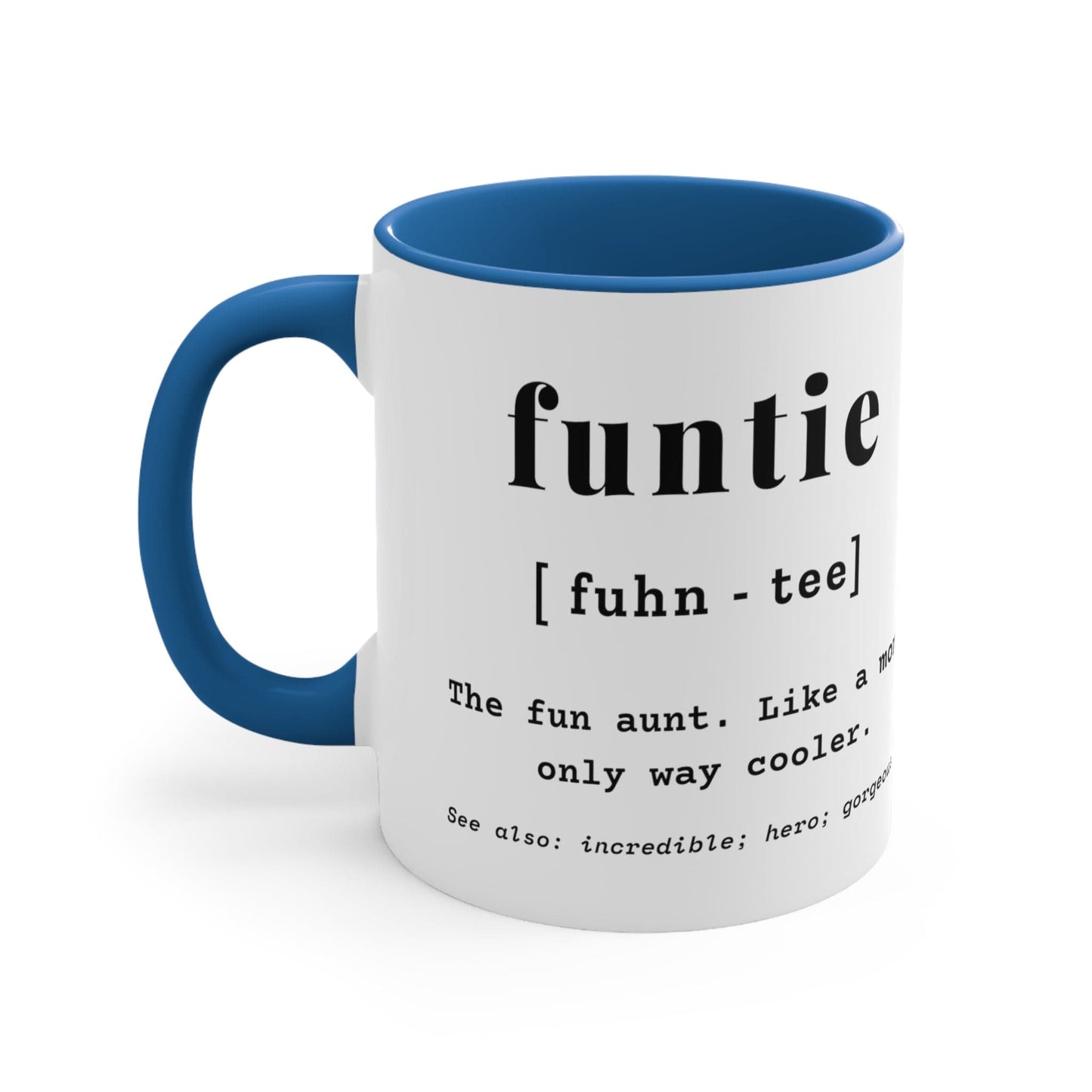 Modern Cute Funtie Definition Aunt Auntie Mug