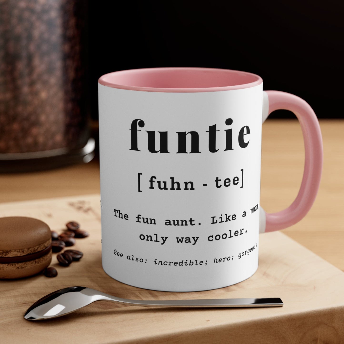 Modern Cute Funtie Definition Aunt Auntie Mug