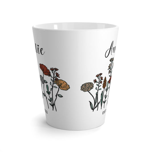 Auntie Established Personalized Gift Latte Mug