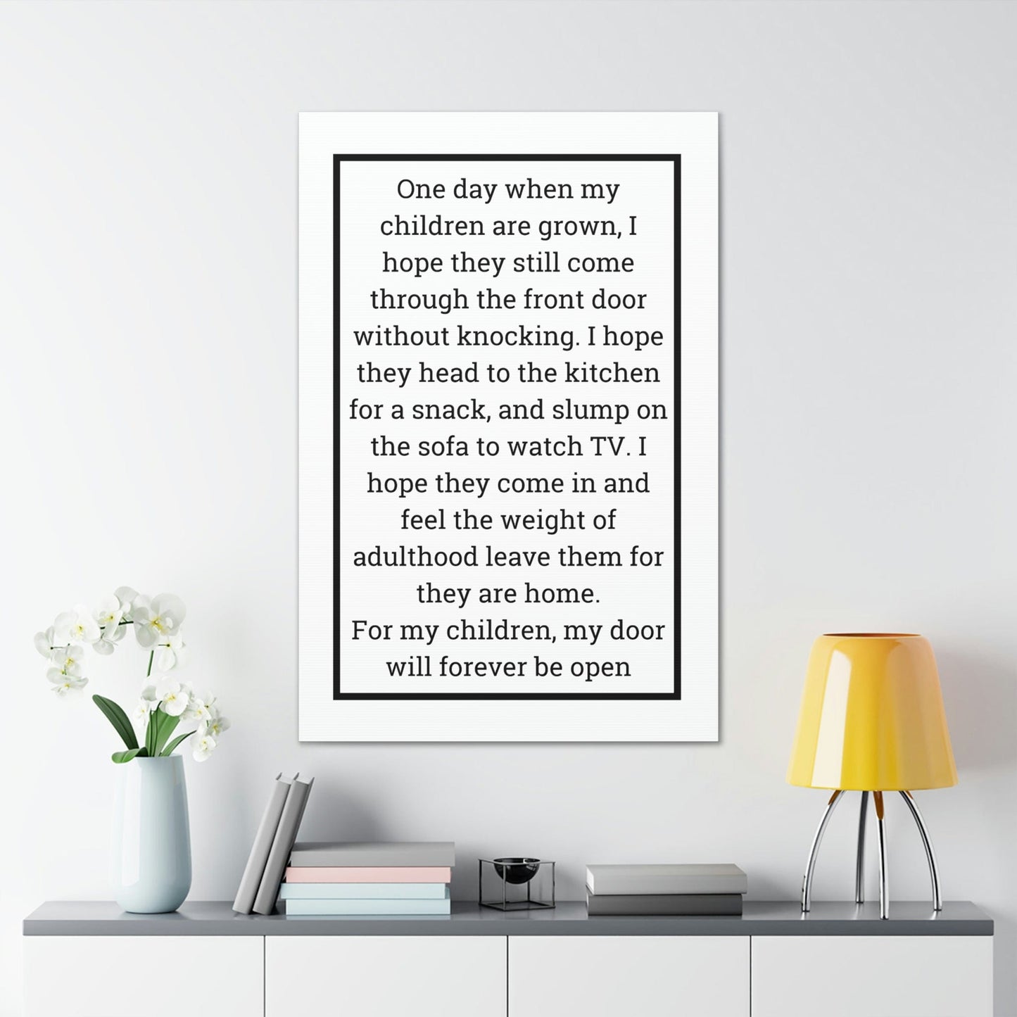 One day when Canvas Wall Art with Quote, Parent's Entryway Sign, Gift for Children