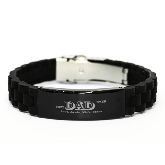 Best Dad Ever Personalized Bracelet from Kids