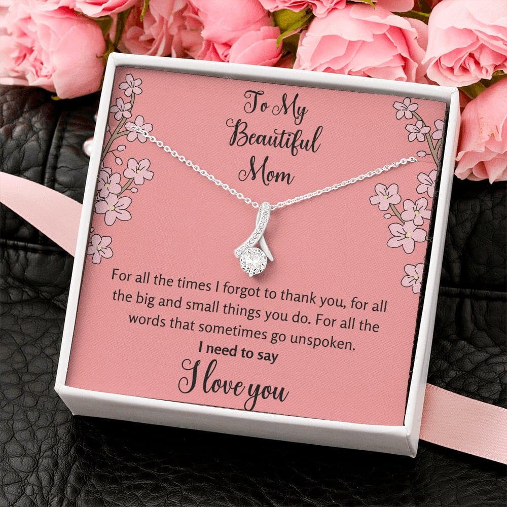 Gift for Mom I Love you necklace