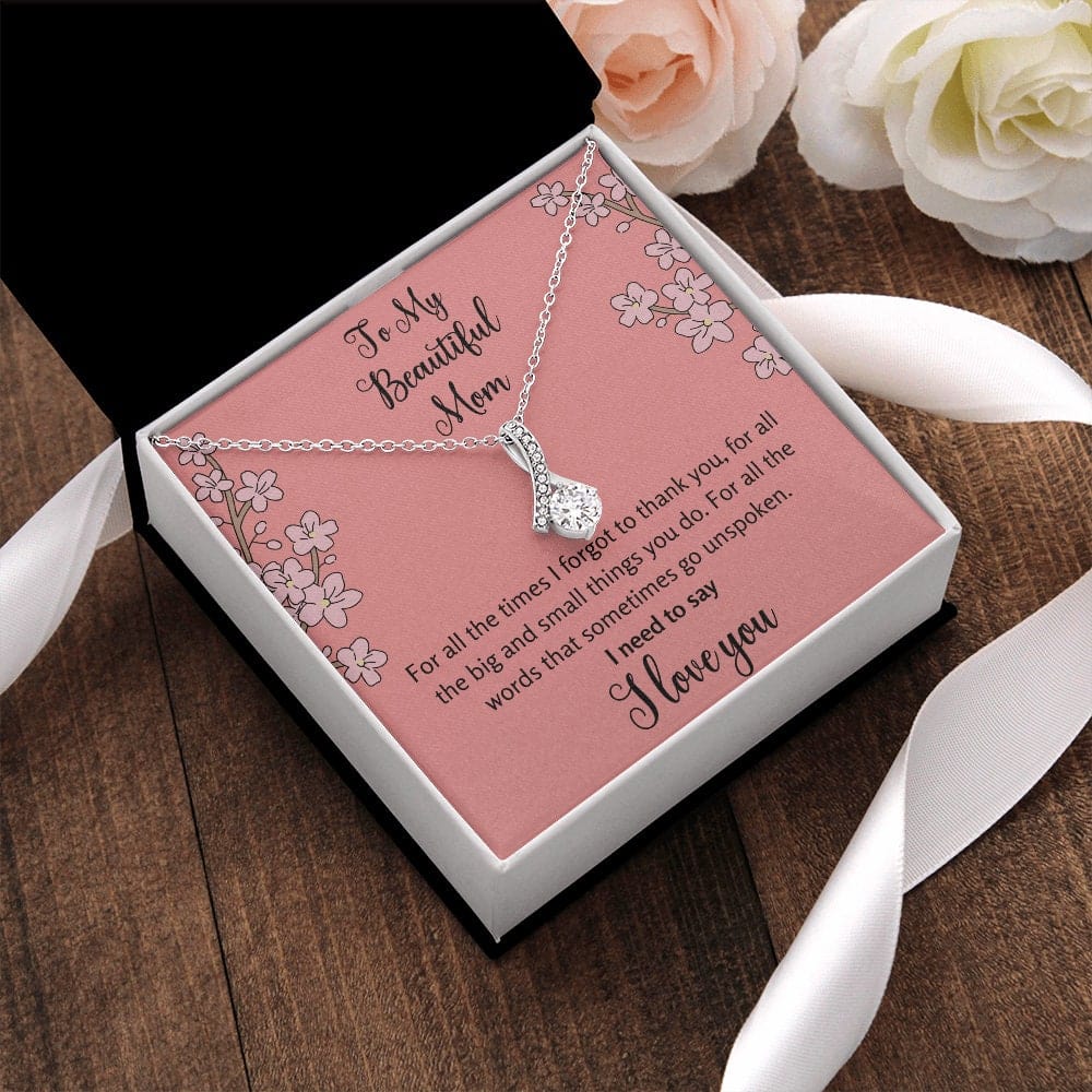 Gift for Mom I Love you necklace