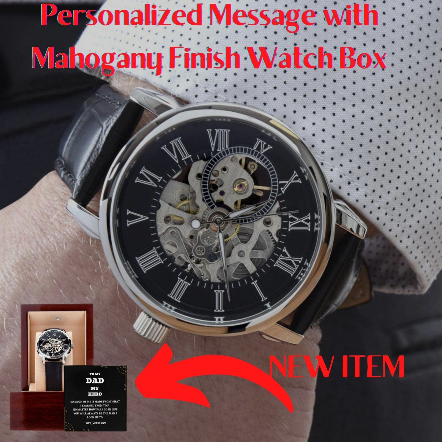 Personalized gift watch with Watch box