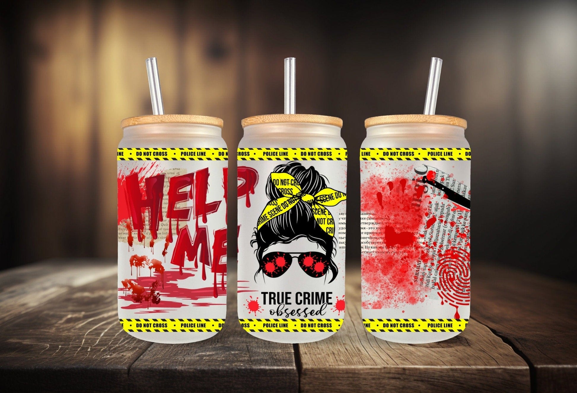 True Crime Podcast Glass Cup, Crime Docuseries, True Crime Junkie, Love Poem | Accent Coffee Cup, Best Friend Gift, Murderinos, Date Line