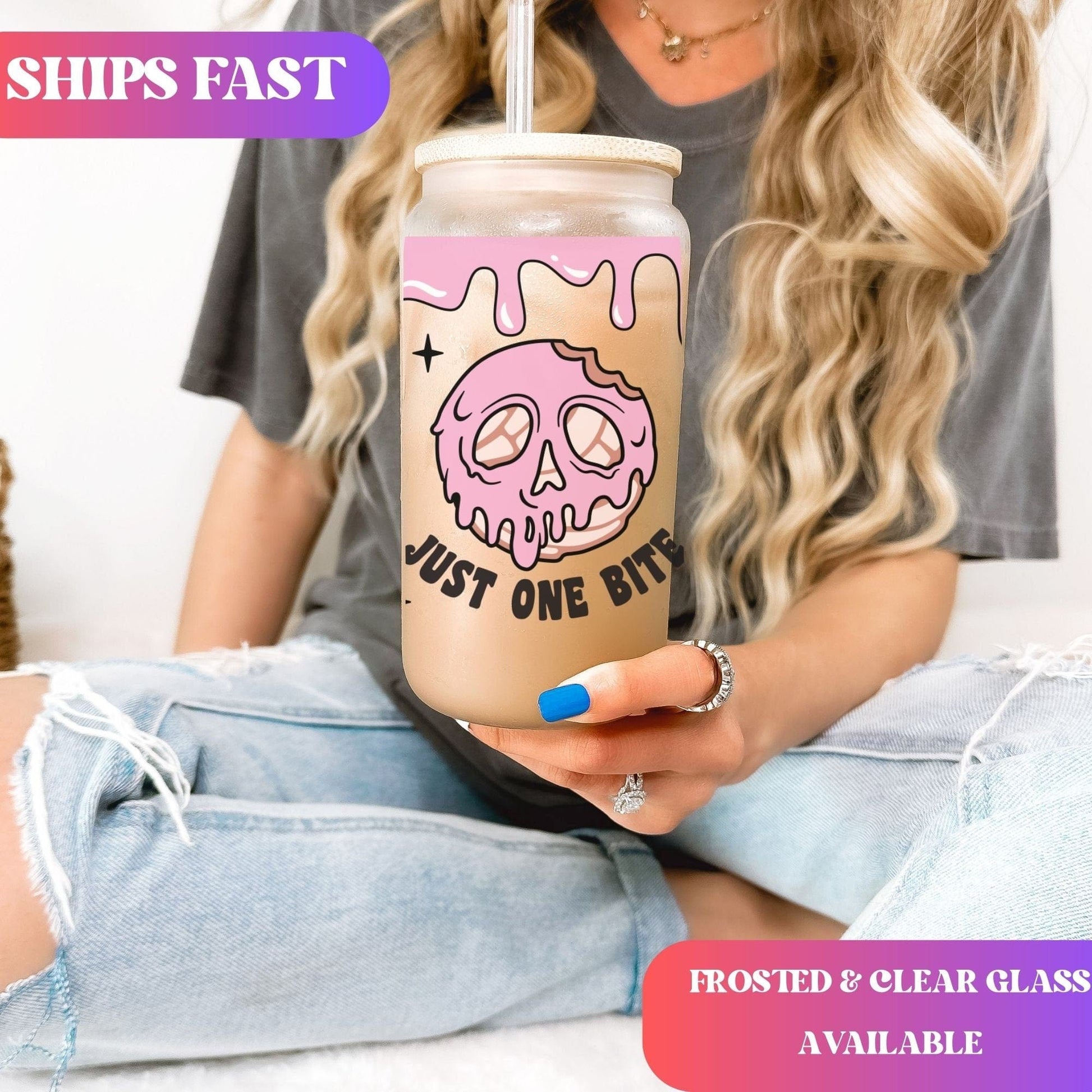 Poison Conchas Can Tumbler Pan Dulce Glass Cup Mexican gifts, Pink coffee tumbler, conchas mexicanas spooky conchas coffee cup Mexican sweet