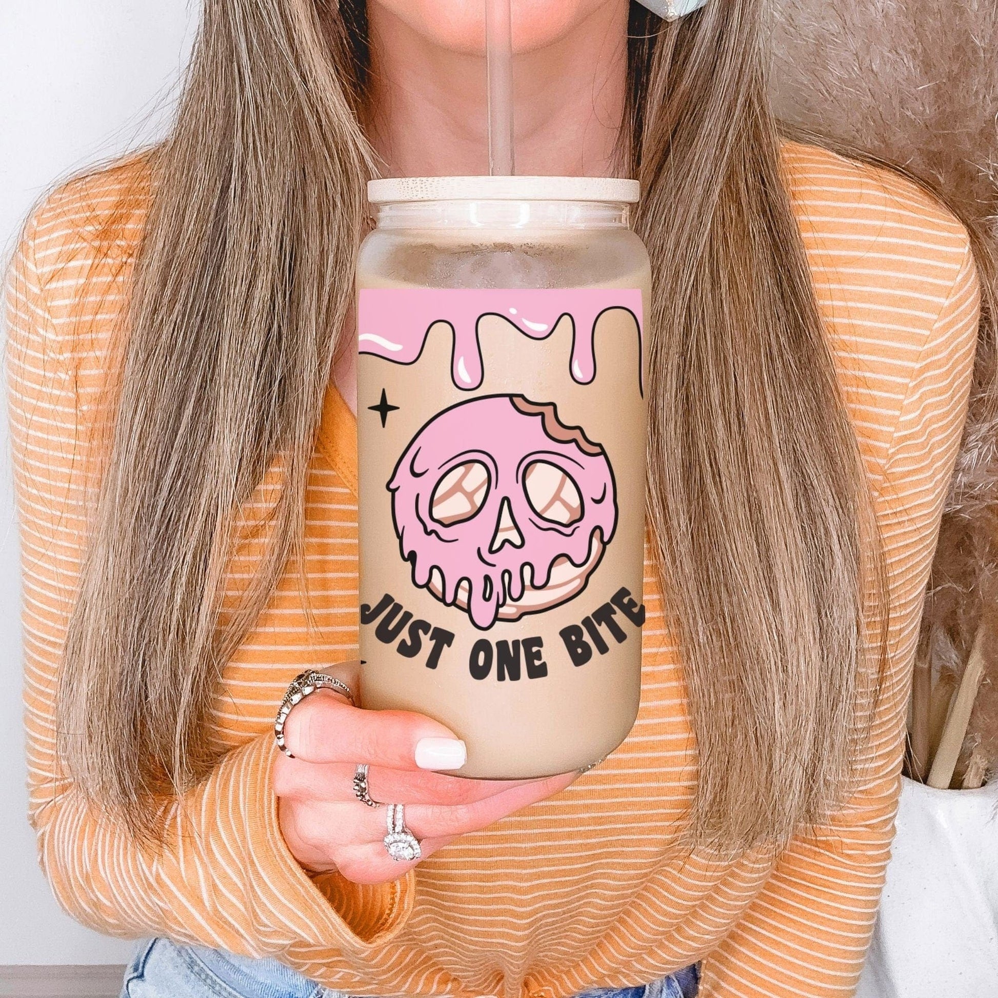 Poison Conchas Can Tumbler Pan Dulce Glass Cup Mexican gifts, Pink coffee tumbler, conchas mexicanas spooky conchas coffee cup Mexican sweet