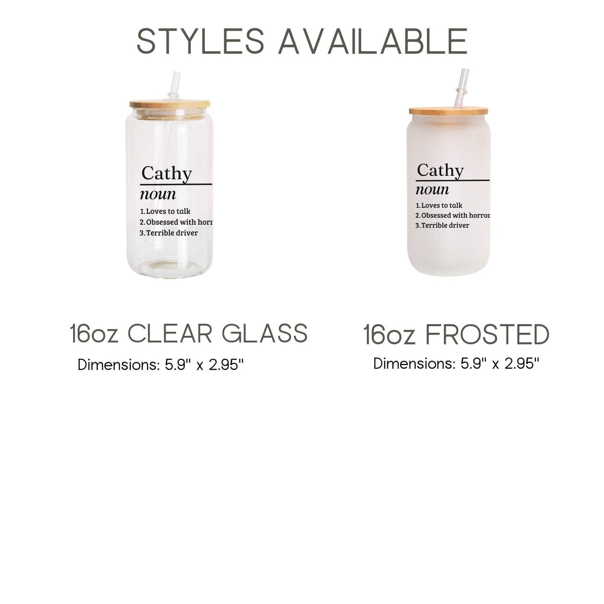 Personalized Name Definition Iced Coffee Tumbler 30th birthday gift Custom Birthday Frosted Glass Cup 60th Birthday Mug Custom 40th Birthday