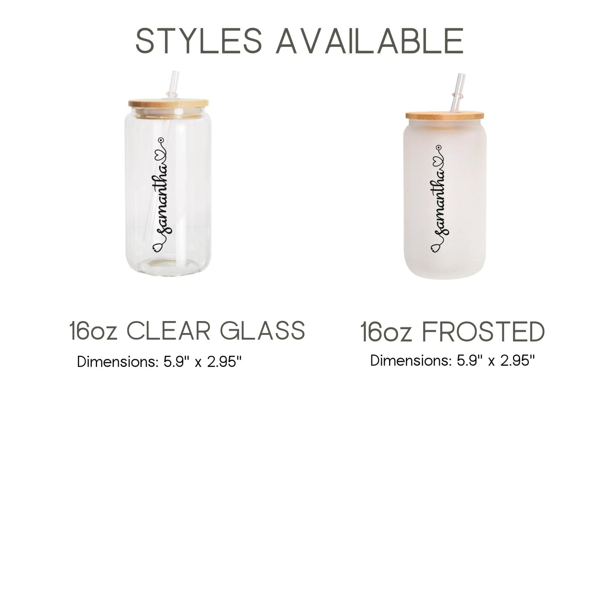 Custom Nurse Gift Iced Coffee Cup Stethoscope Name Frosted Tumbler with Straw Team Gift for RN Beer Glass Nursing Student Nurse Grad Gift