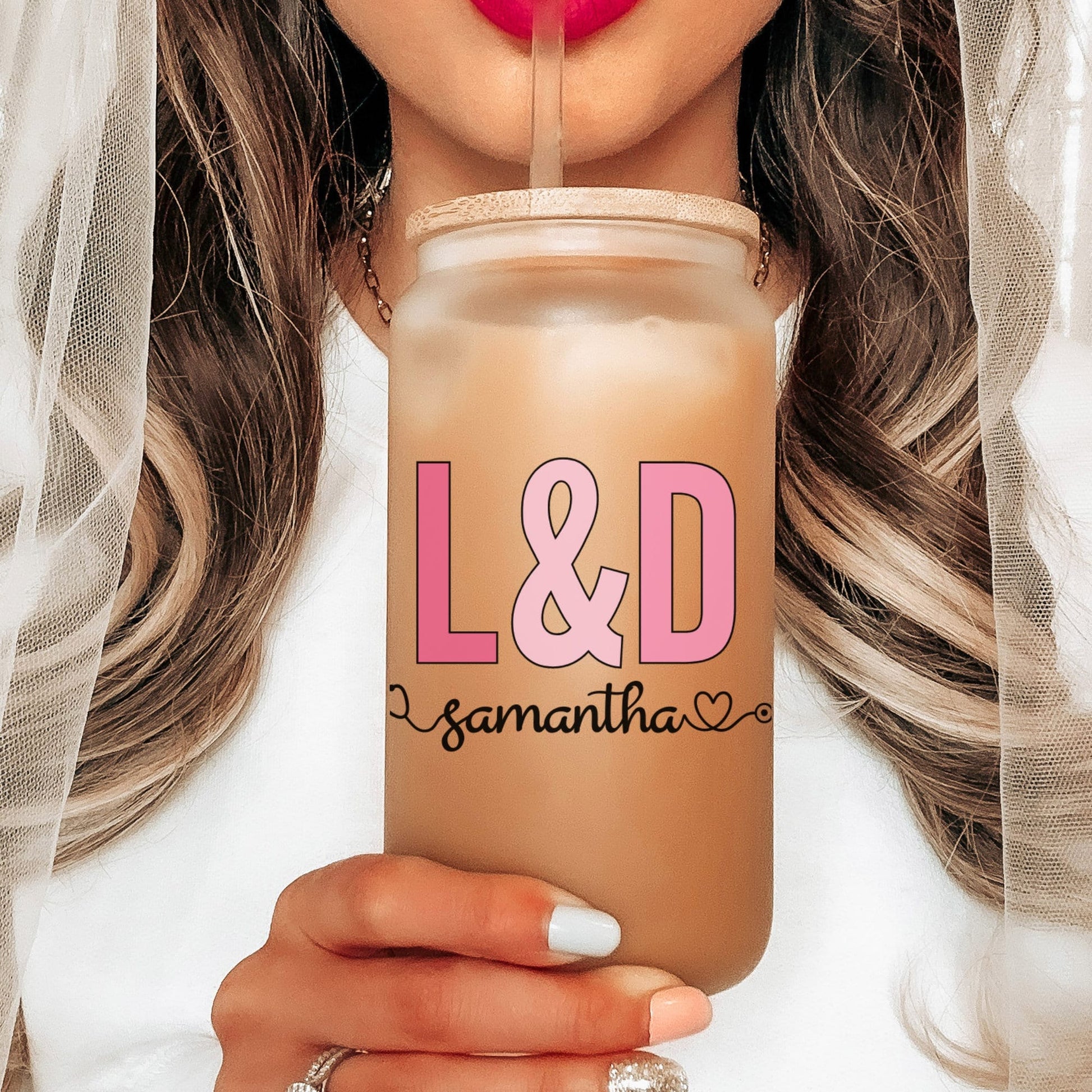 Labor And Delivery Nurse Gift Iced Coffee Cup Birth Coach Coffee Tumbler Doula Gift L&D Nurse Glass Cup Postpartum Doula Birth Companion