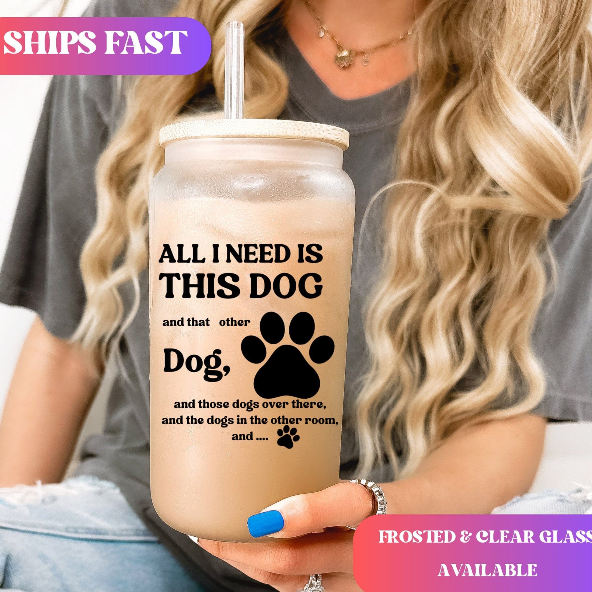 Dog Mom Iced Coffee Cup Dog Mama Frosted Tumblers Dog Lover Gift Fur Mama gift Tumbler & straw Pet Lover Gift for Dog Mom Beer Glass Can