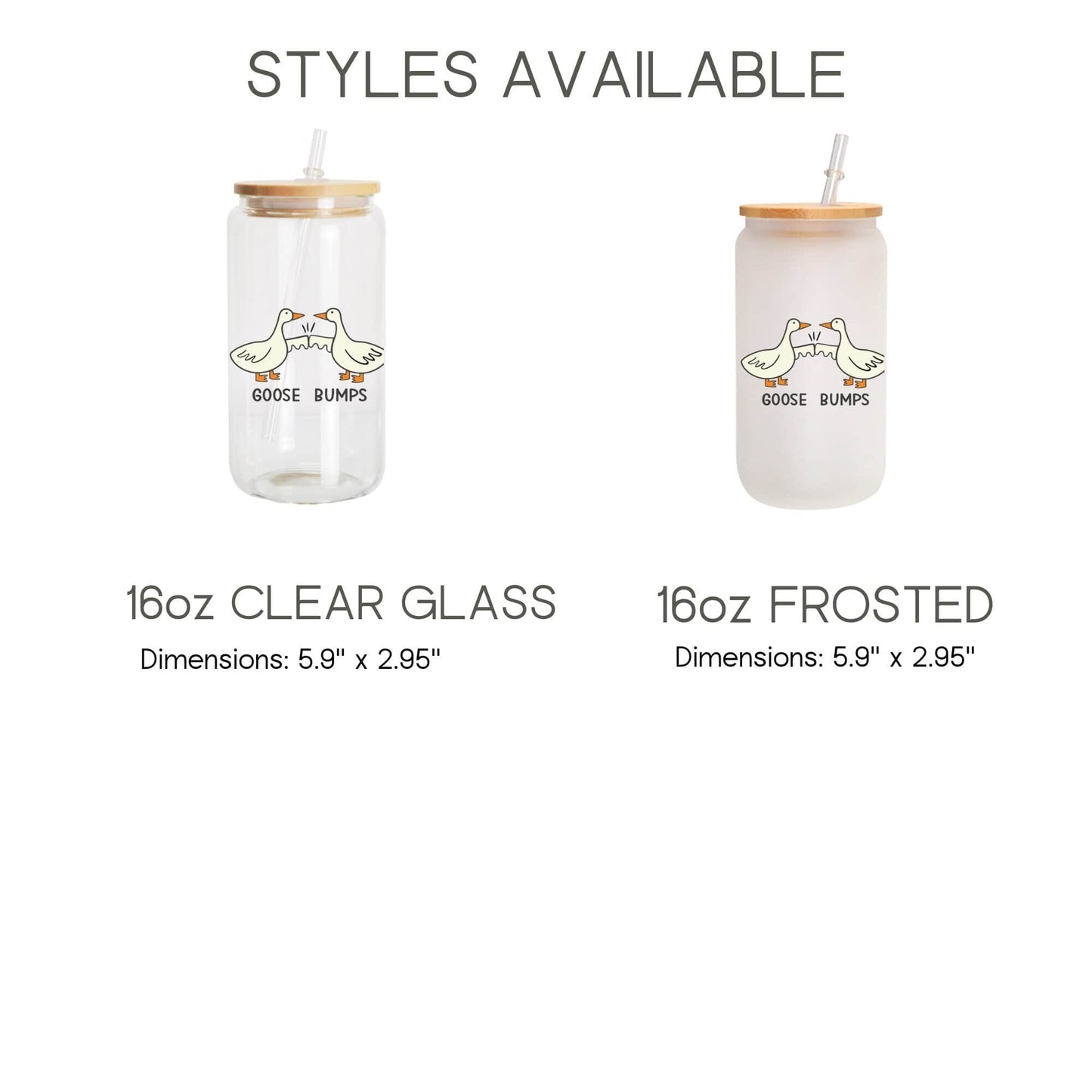 Silly Goose Iced Coffee Cup Goose Bumps Frosted Coffee Tumbler with straw Funny Goose Beer Can Funny gifts Fist bump Glass Tumbler