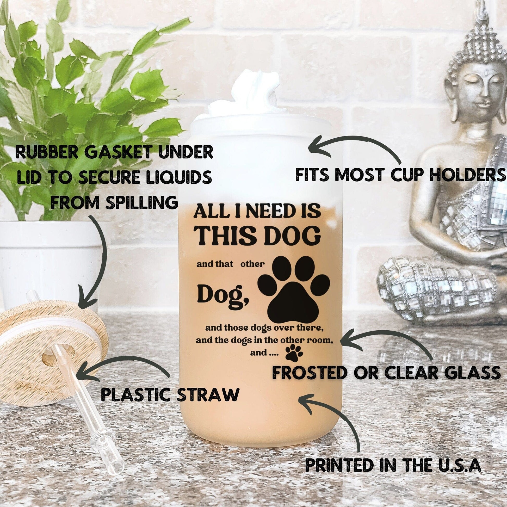 Dog Mom Iced Coffee Cup Dog Mama Frosted Tumblers Dog Lover Gift Fur Mama gift Tumbler & straw Pet Lover Gift for Dog Mom Beer Glass Can