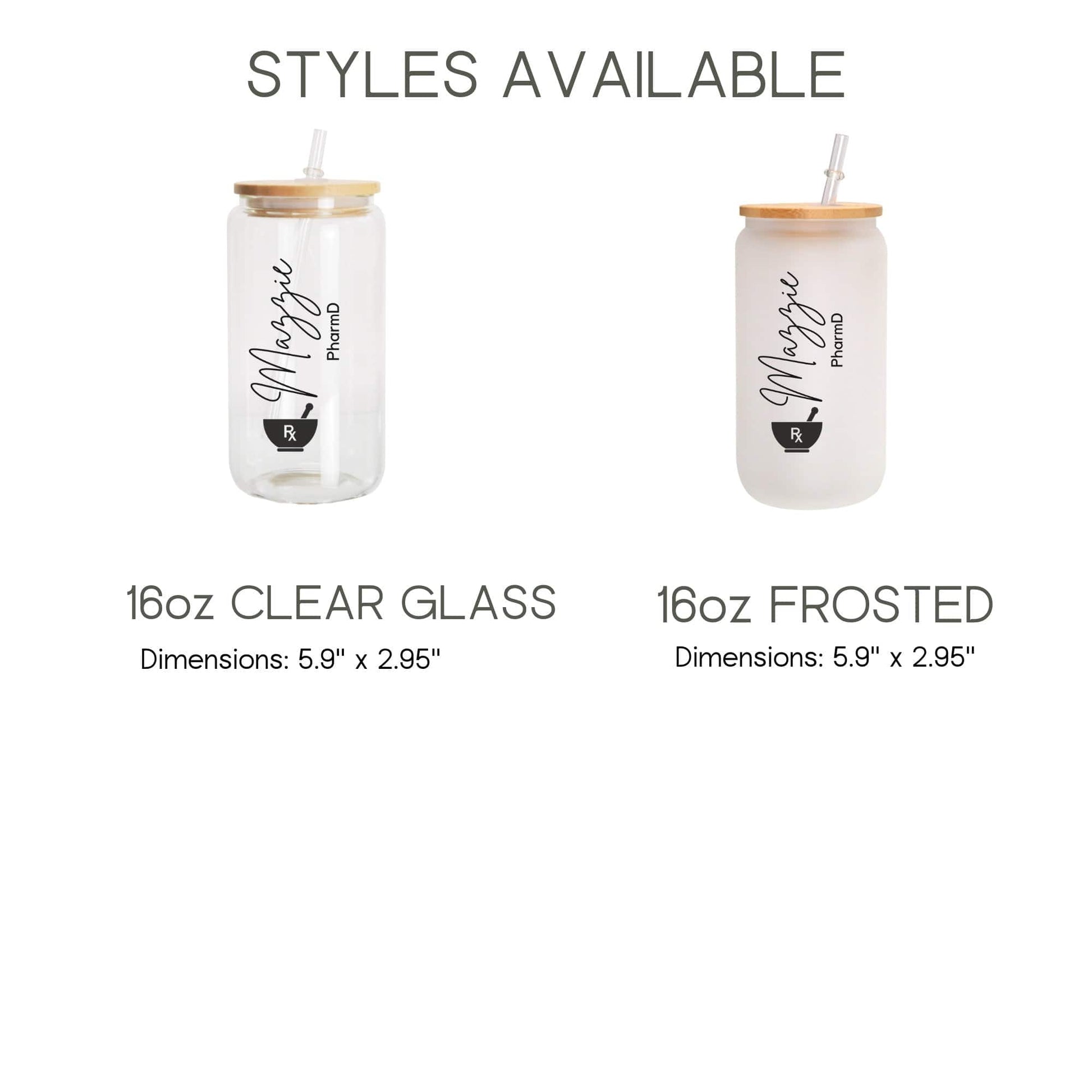 Pharmacy Technician Gifts Personalized Pharmacy Student Ice Coffee Cup Pharmacy Tech Gift Cup Pharmacist Gift Glass Tumbler Pharmacy Week