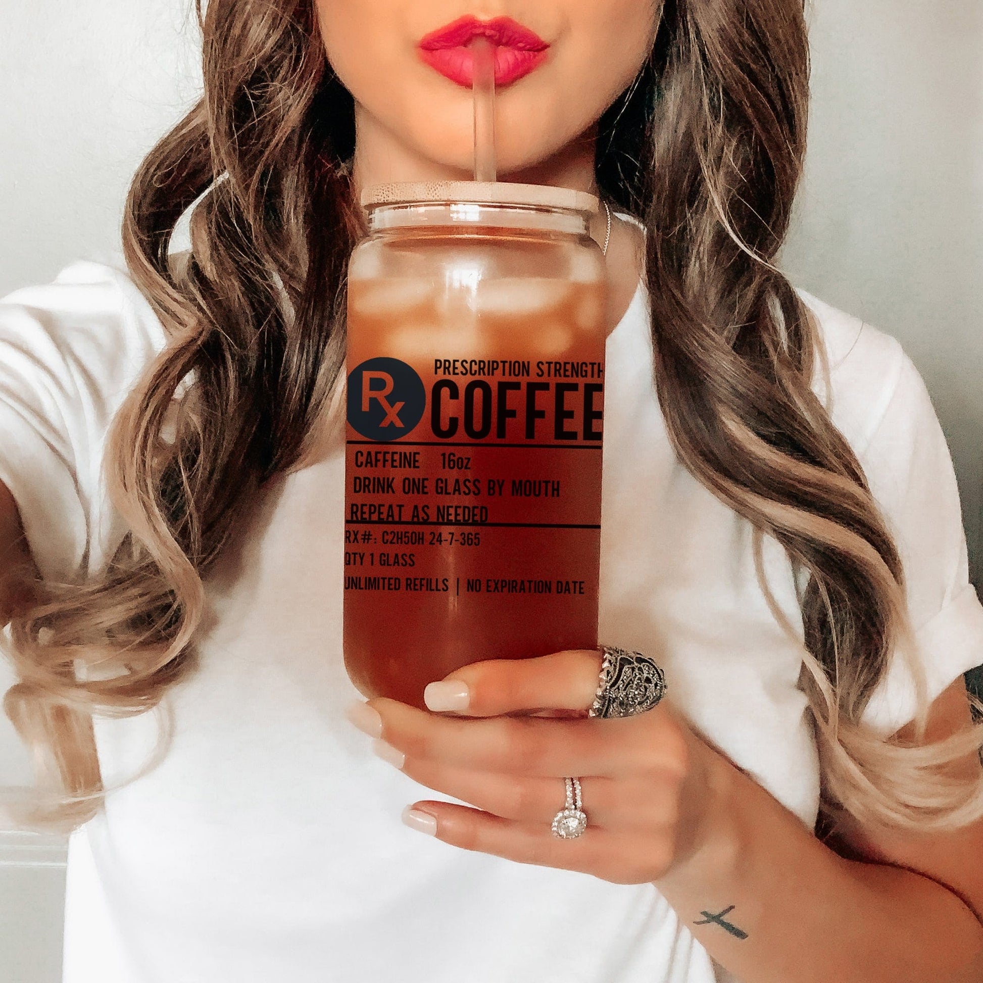 Funny Pharmacy Technician Gift Personalized Pharmacy Student Ice Coffee Cup Pharmacy Tech Gift Cup Pharmacist Glass Tumbler Pharmacy Week