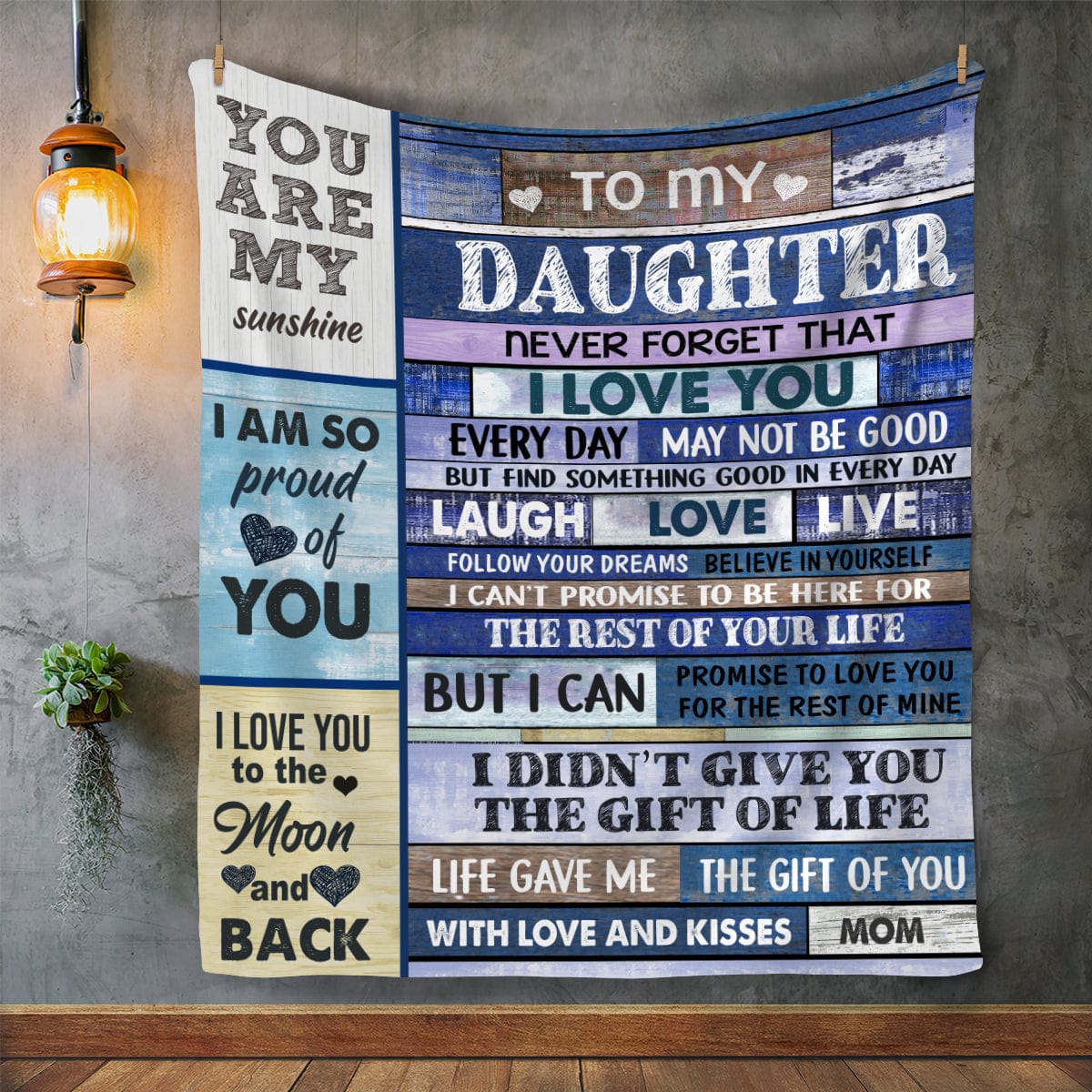 Laugh Love Live Daughter Blanket From Mom