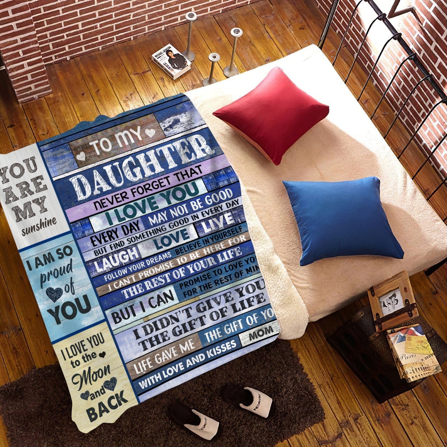 Laugh Love Live Daughter Blanket From Mom