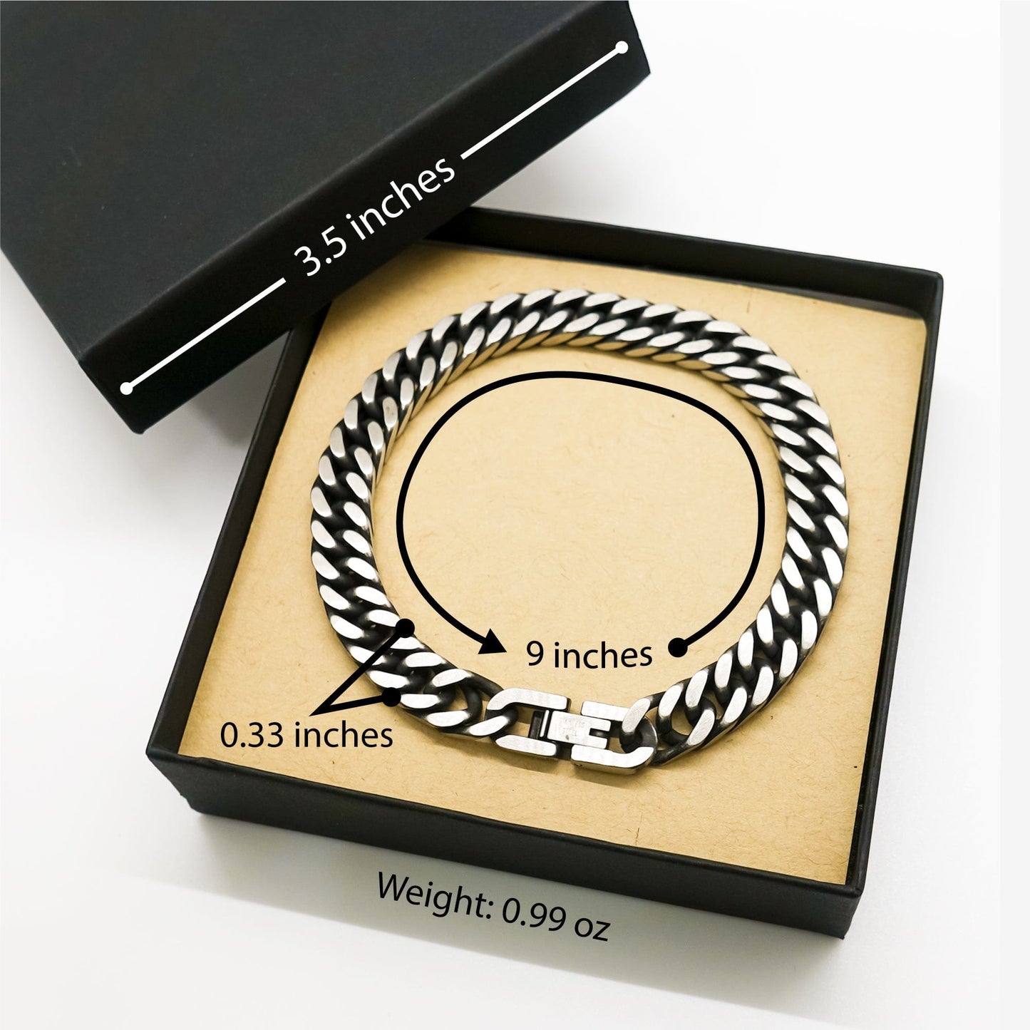 To My Son Graduation Cuban Link Bracelet Gift from Mom, Grandma, Aunt, Graduation 2023 gift