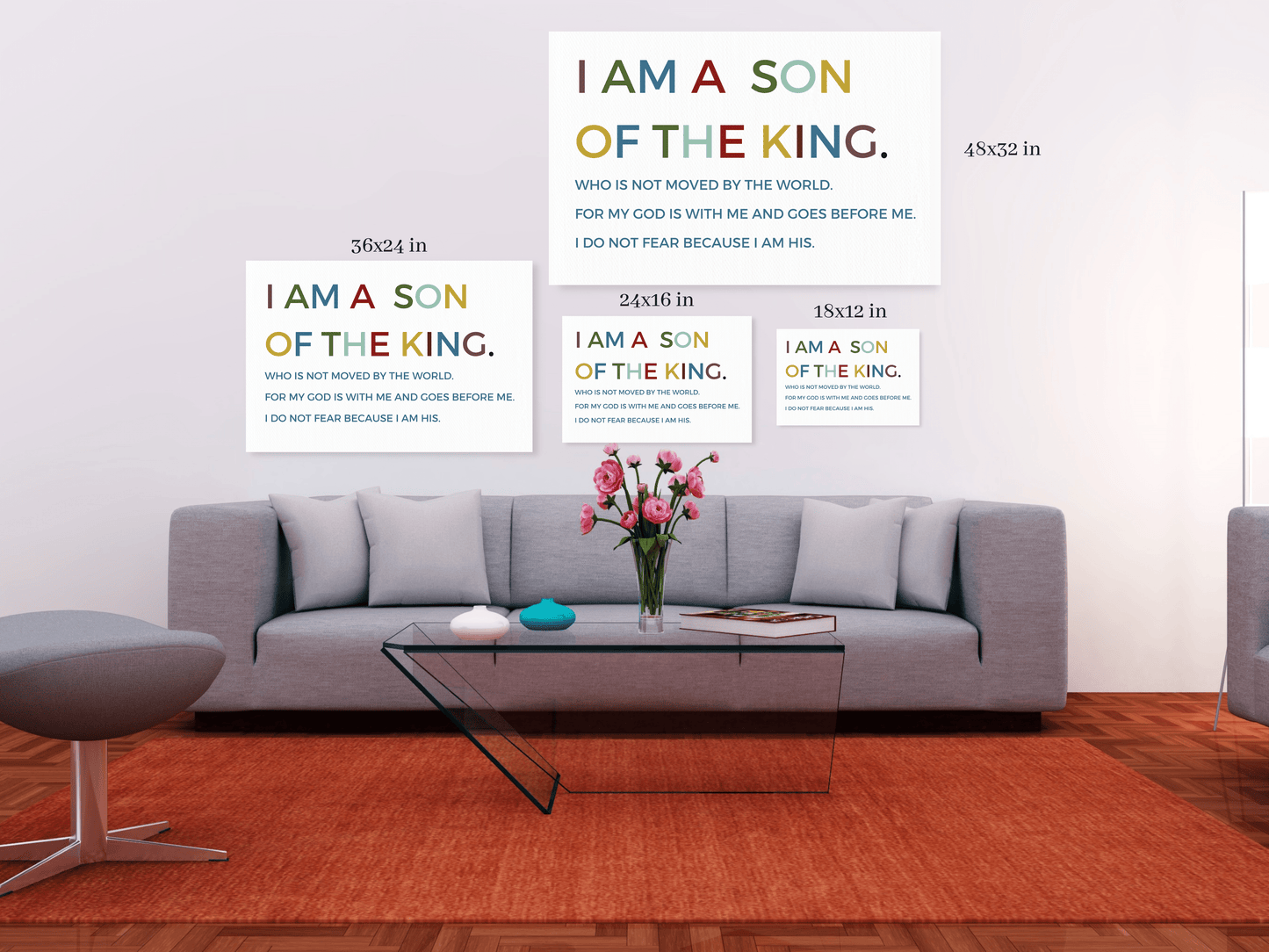 I am a Son of the king Wall Art Canvas , Nursery Wall Decor, Kids Room Decor